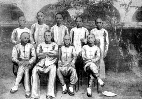 The Sack of the American Mission, Chung-King: Dr. McCartney and his staff of assistants..., 1898. Creator: Unknown.