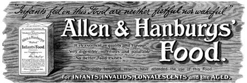 Advertisement for Allen & Hanbury's Food, 1898. Creator: Unknown.