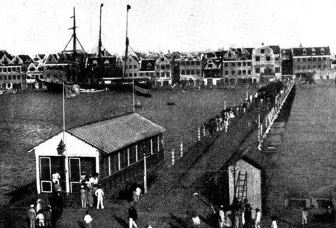 The Spanish-American War: drawbridge across the harbour, Willemstad, 1898. Creator: Unknown.