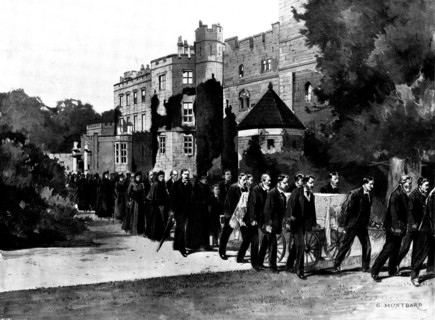 The Funeral of Mr. Gladstone: the procession leaving Hawarden Castle, 1898. Creator: Unknown.