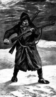 The Seventh Man: There, before him, on the frozen coat of snow, was a footprint..., 1898. Creators: Unknown, Richard Caton Woodville II.