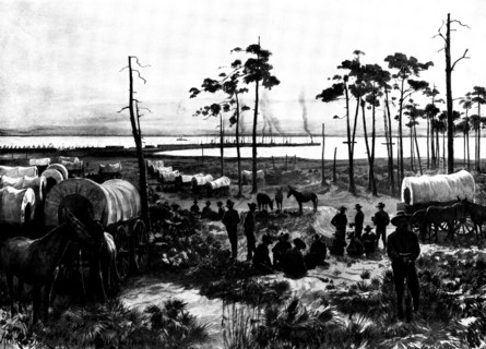The Spanish-American War: the United States camp at Tampa Harbour, 1898. Creator: Unknown.
