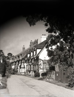 Old cottages, Shottery, Stratford-upon-Avon, Warwickshire, c1955.  Creator: Arthur Charles Kirby Ware.