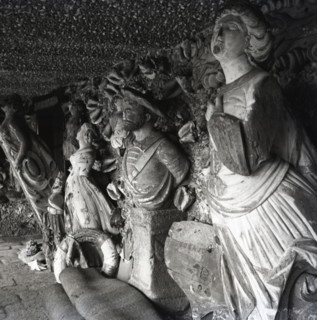 Ships' figureheads, Tresco, Scilly Isles, c1955. Creator: Arthur Charles Kirby Ware.