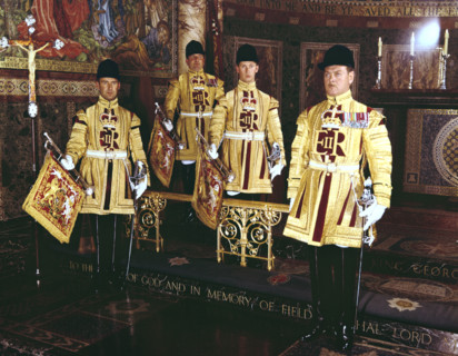 The State Trumpeters used at the Coronation of Queen Elizabeth II, 1953. Creator: Arthur Charles Kirby Ware.