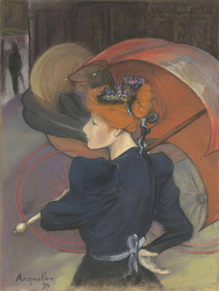 Woman with umbrella, 1890. Creator: Anquetin, Louis (1861-1932).