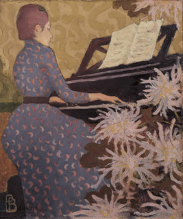 Jeune Femme au piano (Andrée Bonnard), 1891. Creator: Bonnard, Pierre (1867-1947).