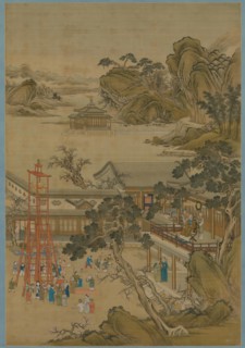 Emperor Qianlong Celebrate Lantern Festival , First half of the 18th cent.. Creator: Castiglione, Giuseppe (1688-1766).