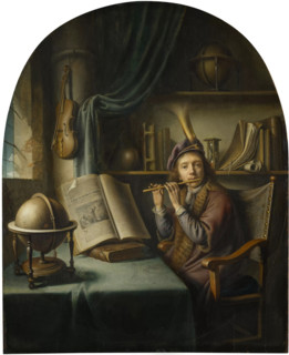 The Flute Player. Creator: Dou, Gerard (Gerrit) (1613-1675).