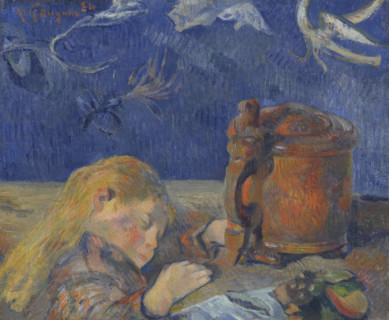 Clovis asleep, 1884. Creator: Gauguin, Paul Eugéne Henri (1848-1903).