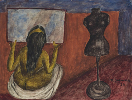 Woman before the Mirror, 1934. Creator: Izquierdo, María (1902-1955).
