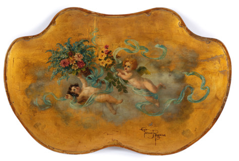 Putti and flowers. Creator: Kiyohara, Tama (O'Tama), (Eleonora Ragusa) (1861-1939).