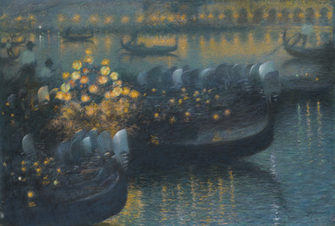 Sérénade au clair de lune (Moonlight Serenade), 1900s-1910s. Creator: Lévy-Dhurmer, Lucien (1865-1953).
