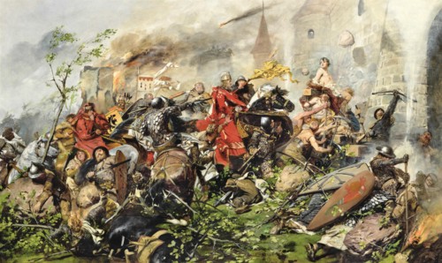 The Siege of Milan by Frederick I Barbarossa in 1162, 1891. Creator: Moniuszko, Jan Czeslaw (1853-1908).