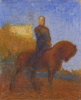 Duce on horseback. Creator: Nomellini, Plinio (1866-1943).
