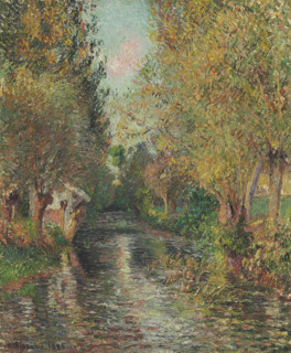The Wash House at Bazincourt, 1884. Creator: Pissarro, Camille (1830-1903).