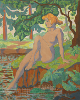 Bather dipping her foot, c1900. Creator: Ranson, Paul Elie (1864-1909).