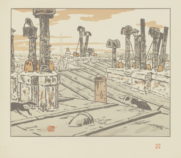 From Thirty-Six Views of the Eiffel Tower, 1902. Creator: Rivière, Henri (1864-1951).