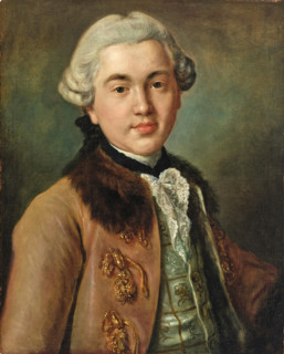 Portrait of Prince Alexander Sergeevich Stroganov (1733-1811). Creator: Rotari, Pietro Antonio (1707-1762).