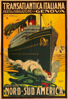 Transatlantica Italiana Società Anonima di Navigazione, 1923. Creator: Scolari, Giovanni (1882-1956).