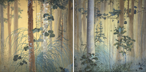 Autumn among Trees, 1907. Creator: Shimomura, Kanzan (1873-1930).