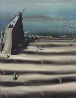 Un grand tableau qui représente un paysage, 1927. Creator: Tanguy, Yves (1900-1955).