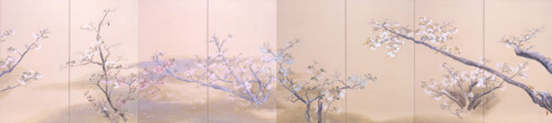 Cherry Blossoms in Omuro, 1933. Creator: Tomita, Keisen (1879-1936).