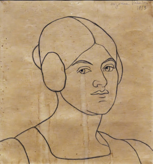 Self-portrait, 1893. Creator: Valadon, Suzanne (1865-1938).