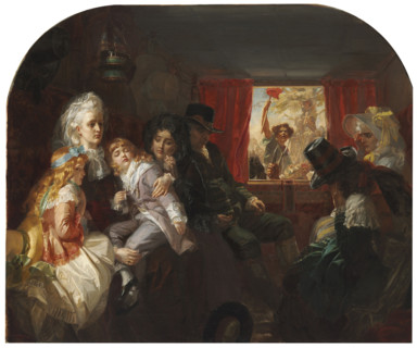 The return from flight: Louis XVI, Marie Antoinette, the Dauphin, Dauphiness, and Princess..., 1872. Creator: Ward, Edward Matthew (1816-1879).