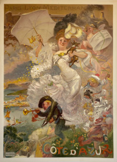 PLM - Côte d'Azur, 1898. Creator: Willette, Adolphe (1857-1926).
