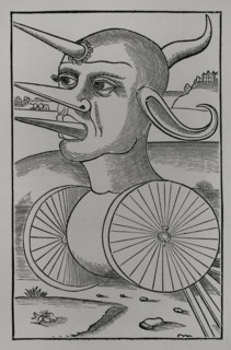 Wheeled war machine for breaking enemy ranks or crushing soldiers, 1532, (1877).  Creator: Unknown.