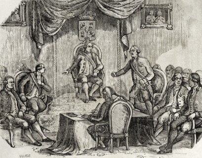 Discussion between the Duke of Alcudia and the Count of Aranda, March 14, 1794 (1851). Creator: Unknown.