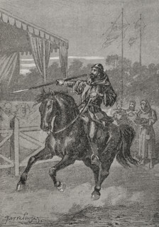 Peter III of Aragon in the arena at Bordeaux , 1283, (1890).  Creator: Joan Serra y Pausas.