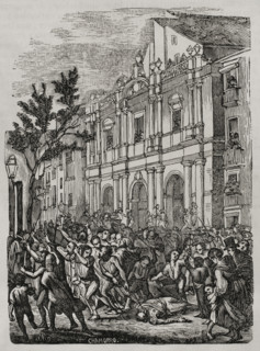 First Carlist War, (1833-1840): Anti-clerical riots of 1835 in Barcelona, 1845.  Creator: Chamorro.