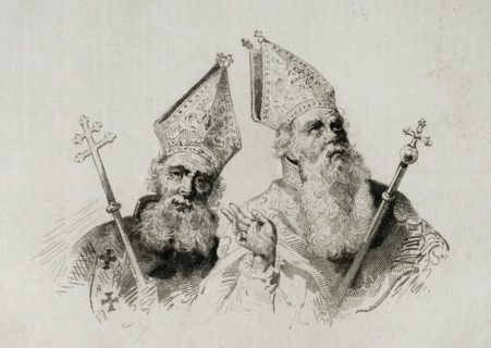 St Gregory the Enlightener, (257-c330), founder of the Armenian Apostolic Church, 1838.  Creators: Hippolyte Lalaisse, Moret.