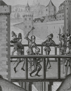 Assassination of John the Fearless, (1371-1419), Duke of Burgundy...on 10 September, 1419, (1878).  Creator: Unknown.