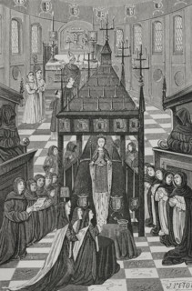 Funeral of Anne of Brittany, (1477-1514), Duchess of Brittany and Queen consort of France (1877).  Creator: Unknown.