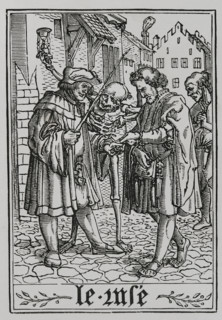 The Lawyer from "The Dance of Death", 1538, (1877).  Creator: Unknown.