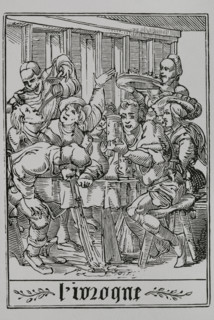 The Drunkard from "The Dance of Death", 1547, (1877).  Creator: Unknown.