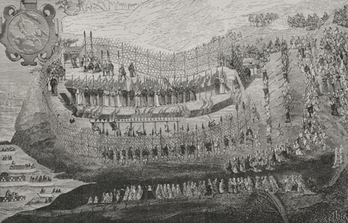 The Great Martyrdom of Nagasaki , (September 10, 1622), Japan, 1877.  Creator: Unknown.