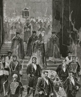 Burial of Maria Christina of the Two Sicilies, (1806-1878), 30 August 1878 (1878).  Creator: Unknown.