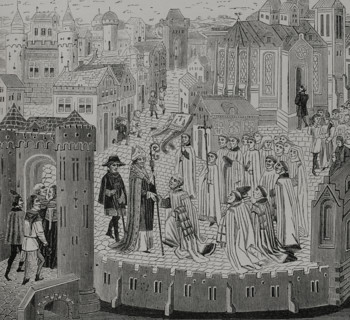 Solemn reception of a bishop, 1446-48, (1877).  Creator: Unknown.