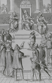 Confession for amends before the tribunal, 1556, (1878).  Creator: Unknown.
