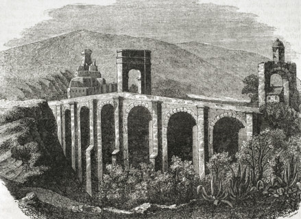 Alcantara Bridge over the Tagus River, Extremadura, Caceres province, Spain, 1852.  Creator: Unknown.