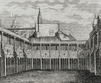 Cloisters of the Cathedral of Pamplona, 13th-14th centuries, Navarre, Spain, 1852. Creator: Ildefonso Cibera.