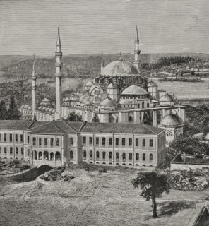 Suleymaniye Mosque designed by architect Mimar Sinan, Istanbul, Turkey, 1878. Ottoman architecture. Creator: Mimar Sinan.