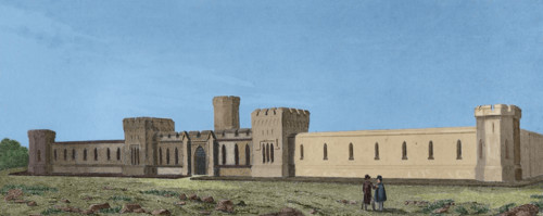 The State Penitentiary, Philadelphia, Pennsylvania, United States, 1837, (1850).  Creator: Traversier.
