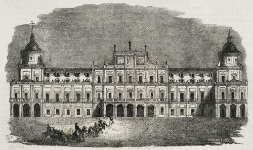 Main facade, The Royal Palace, Aranjuez, Spain, 1853. Creator: Antonio Carnicero.