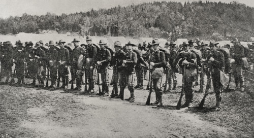 American infantry troops, Cuba, Spanish-American War, 1898. Creator: Unknown.