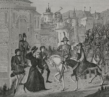 Entrance into Avignon of King Louis VIII of France and the papal legate...12 Sep 1226 (1877).  Creator: Unknown.